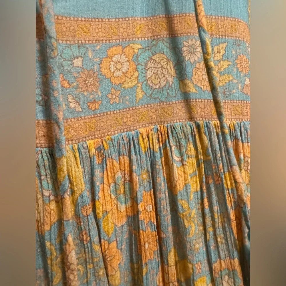 Spell & the Gypsy Collective Juniper Boho Midi Dress Eggshell Blue M Medium 6 8 - Picture 14 of 15